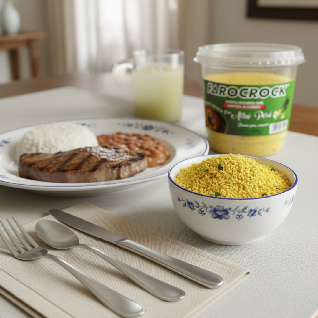 Farofa Crocante com Alho-Poró e Manteiga de Garrafa FAROCROCK (500g) - Esgotado/Encomende - Imagem 3